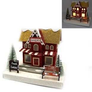 Новорічний декор будиночка LED 3D фігура "Bakery", 16,5*12,5*12 см, 746558