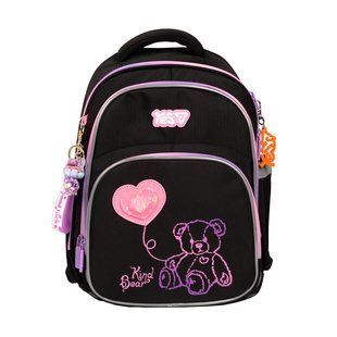 Рюкзак шкільний напівкаркасний Yes Pink Bear LED S-91M