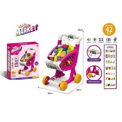 Тележка для покупок игровая с продуктами (42 предмета) 922-155