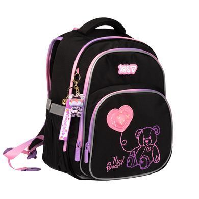 Рюкзак шкільний напівкаркасний Yes Pink Bear LED S-91M