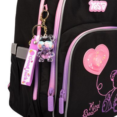 Рюкзак шкільний напівкаркасний Yes Pink Bear LED S-91M