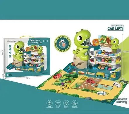 Игровой набор "Гараж-парковка", свет, электрический подъёмник, 6 машинок, 3310 A