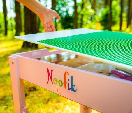 Світловий стіл &mdash; пісочниця Noofik "Стандарт" з однією кишенею 53*78см з поверхнею для конструктора