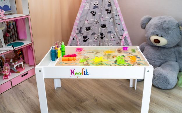 Світловий стіл &mdash; пісочниця Noofik "Стандарт" з однією кишенею 53*78см з поверхнею для конструктора
