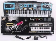 Детский игровой синтезатор, 49 клавиш, LED дисплей, радио, от сети и батареек, MQ017UF