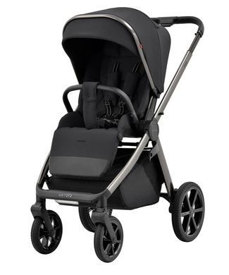 Коляска универсальная 2 в 1, CARRELLO Omega CRL-6530/1 (2in1) Absolute Black + фонарь, черная, Карелло Омега