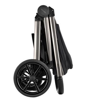 Коляска универсальная 2 в 1, CARRELLO Omega CRL-6530/1 (2in1) Absolute Black + фонарь, черная, Карелло Омега