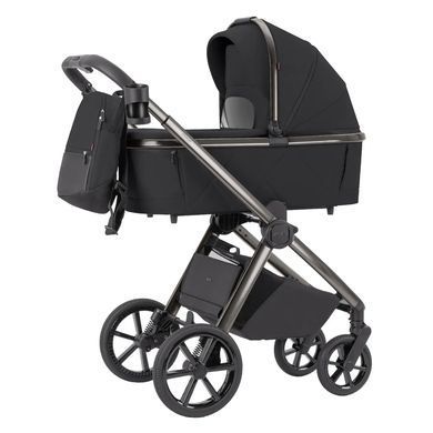 Коляска универсальная 2 в 1, CARRELLO Omega CRL-6530/1 (2in1) Absolute Black + фонарь, черная, Карелло Омега