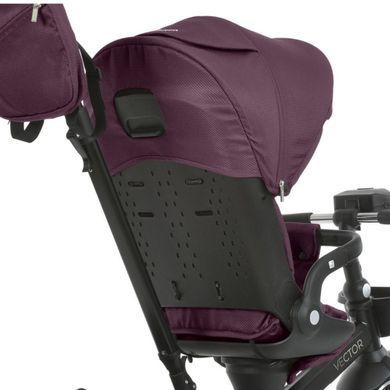Велосипед трехколесный с родительской ручкой EL CAMINO VECTOR Purple, поворотное сиденье, дождевик, ME 1162-1