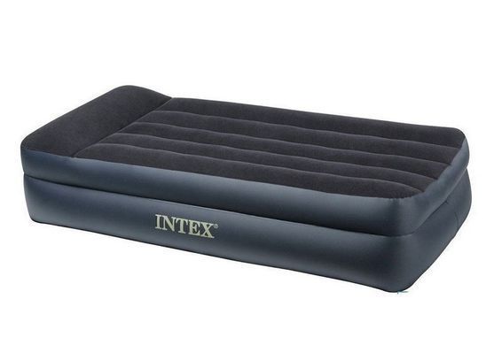 Надувная кровать с подголовником и встроенным насосом, 99*191*42см, Intex 64122 ND