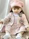 Кукла виниловая 55см, ручная работа, в берете с сумочкой, Reborn Baby Doll 47