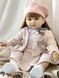 Кукла виниловая 55см, ручная работа, в берете с сумочкой, Reborn Baby Doll 47