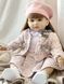 Кукла виниловая 55см, ручная работа, в берете с сумочкой, Reborn Baby Doll 47