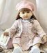 Кукла виниловая 55см, ручная работа, в берете с сумочкой, Reborn Baby Doll 47