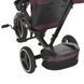 Велосипед трехколесный с родительской ручкой EL CAMINO VECTOR Purple, поворотное сиденье, дождевик, ME 1162-1