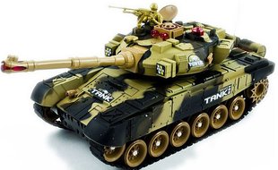 Танк на радиоуправлении "Big War Tank", световые, звуковые эффекты, аккумулятор, 9995