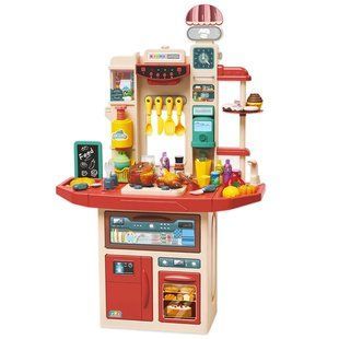 Детская игровая большая кухня, звук, вода, свет, пар, 88 предметов, высота 110см, M 6009 I UA