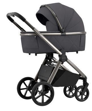 Коляска универсальная 2 в 1, CARRELLO Omega CRL-6530/1 (2in1) Excellent Grey + фонарь, серая, Карелло Омега