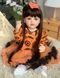 Лялька вінілова 55см, ручна робота, брюнетка в хеллоунській сукні, Reborn Baby Doll 86