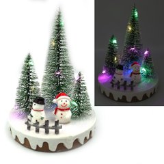 Новогодняя LED декорация 3D "Снеговики"", 14*10,5 см, 746564