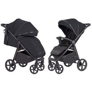 Коляска прогулянкова CARRELLO Bravo CRL-5515 Jet Black 2024 NF, чорна, Карелло Браво