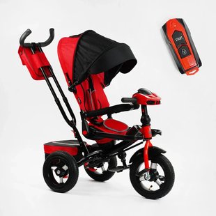 Велосипед трехколесный с ручкой Best Trike 6088 F-725-02, надувные колеса, поворотное сиденье, фара с UCB