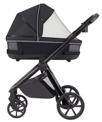 Коляска универсальная 2 в 1, CARRELLO Omega CRL-6540/1 (2in1) Cosmo Black + фонарик, черная, Карелло Омега