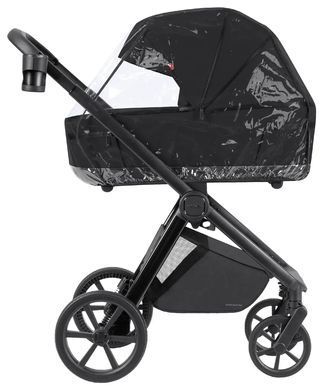 Коляска универсальная 2 в 1, CARRELLO Omega CRL-6540/1 (2in1) Cosmo Black + фонарик, черная, Карелло Омега
