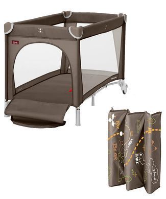 Манеж детский Carrello Piccolo+ CRL-11501/2 Chocolate Brown с двумя уровнями дна 125*65*79см Каррелло Пикколо+