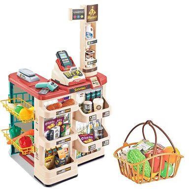 Детский игровой супермаркет (магазин), касса, корзинка, звуковые эффекты, 48 предметов, 668-84