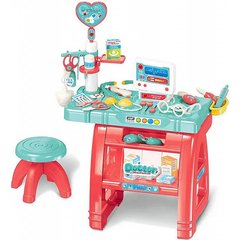 Дитячий ігровий набір доктора "Лікарський кабінет", стіл, стільчик, аксесуари, 660-62