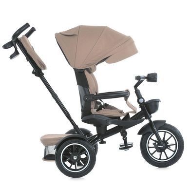 Велосипед трехколесный с родительской ручкой, поворотное сиденье EL CAMINO Modena ME 1193 Beige Praline