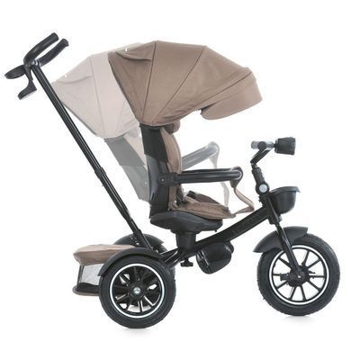 Велосипед трехколесный с родительской ручкой, поворотное сиденье EL CAMINO Modena ME 1193 Beige Praline