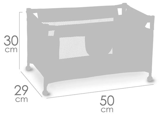 Кукольный игровой манеж (кроватка) DeCuevas для куклы, принт Динозавр, 50080