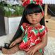 Лялька вінілова 55см, ручна робота, в сукні з кавунчиками, Reborn Baby Doll 43