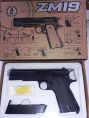 Пистолет игрушечный с пульками «Colt 1911-A1», металл/пластик, 21.6*13.5 см, CYMA ZM19