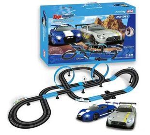 Игровой трек для машинок, электрический, на пульте, 840см, 2машинки, MR 04 L