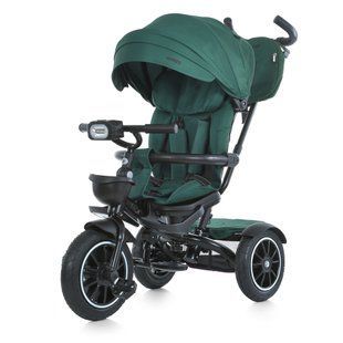 Велосипед трехколесный с родительской ручкой, поворотное сиденье EL CAMINO Modena ME 1193 Green