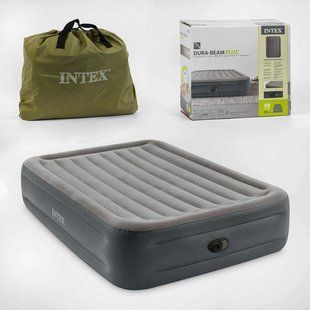 Кровать надувная со встроенным электрическим насосом, 152*203*46 см, Intex 64126 NP/ND