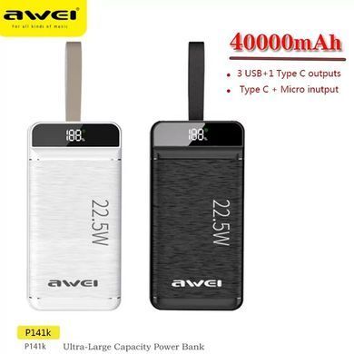 Повербанк Power Bank AWEI P-141K 40000 mAh 22.5W