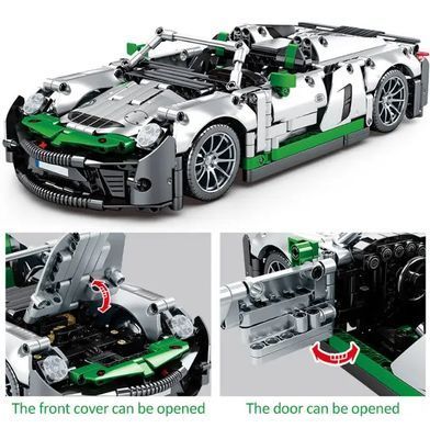 Конструктор для мальчика Спортивный автомобиль Porsche 918, 33см,1016 деталей, 8610