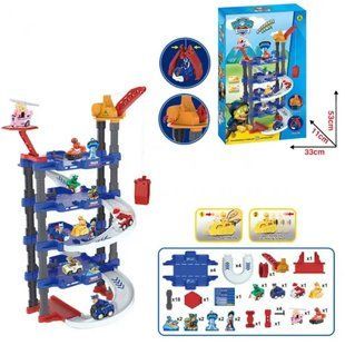 Игровой набор гараж-парковка "Щенки спасатели", автотрек, свет, звук, PB13904