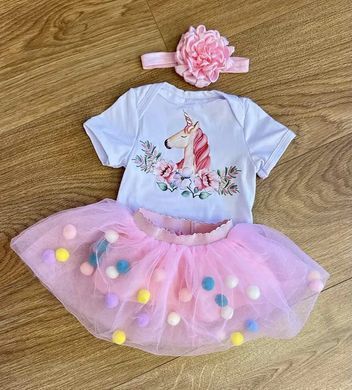 Одежда для куклы (born, reborn) высотой 55-60см. Бодик, юбка, повязка. BB3
