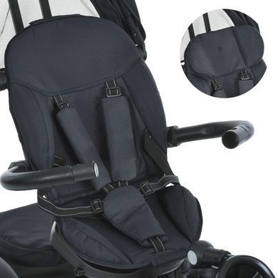 Велосипед трехколесный с родительской ручкой, поворотное сиденье EL CAMINO Modena ME 1193 Dark Gray
