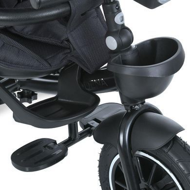 Велосипед трехколесный с родительской ручкой, поворотное сиденье EL CAMINO Modena ME 1193 Dark Gray
