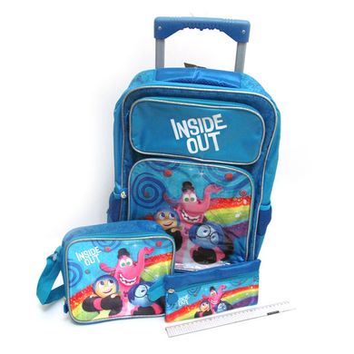 Набір валіза - дитячий рюкзак на колесах + сумка + пенал «Insaid Out», 520393
