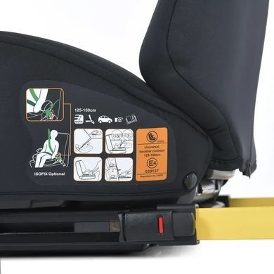 Автокрісло-бустер з підлокітниками (на зріст 125-150см), ISOFIX, EL CAMINO i-GO ME 1112 Black
