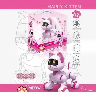 Інтерактивний Кіт-робот, Happy Kitten, на радіокеруванні, рожевий, 6602