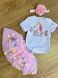 Одежда для куклы (born, reborn) высотой 55-60см. Бодик, юбка, повязка. BB3