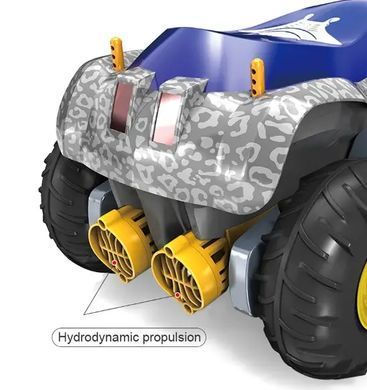 Трюкова машинка-амфібія (плаває на воді) на радіокеруванні, надувні колеса, синя, WD03-1